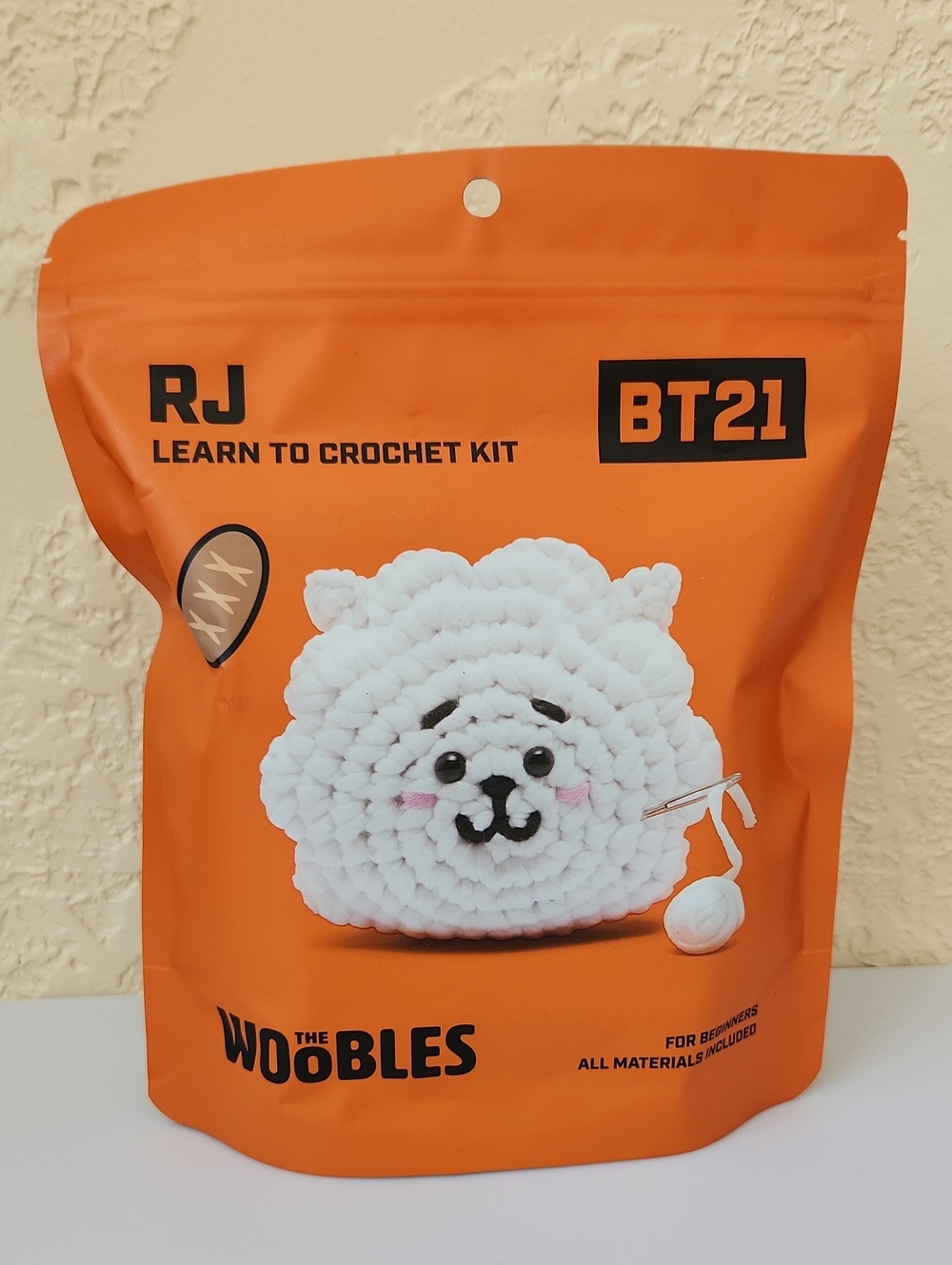 The Woobles RJ Learn to Crochet Kit, BTS collaboration, BT21
